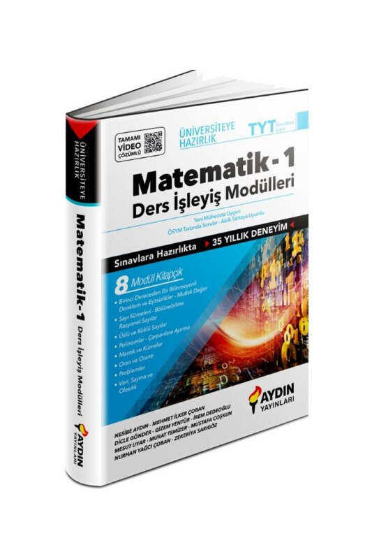 Aydın Yayınları TYT Matematik Üniversiteye Hazırlık Ders İşleyiş Modülleri 1. Kitap