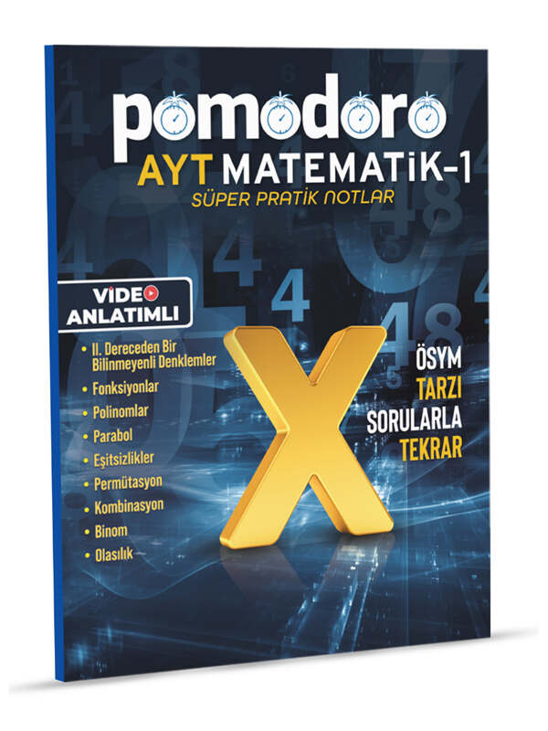 Pomodoro Yayınları AYT Matematik-1 Konu Soru Süper Pratik Notlar