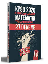 Benim Hocam Yayıncılık - Benim Hocam Yayınları 2020 KPSS Lise Ön Lisans Matematik Tamamı Çözümlü 27 Deneme