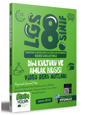 Benim Hocam Yayınları 2023 LGS 8.Sınıf Din Kültürü ve Ahlak Bilgisi Video Ders Notları (Konu Anlatımı) - 1