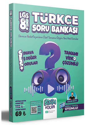 Benim Hocam Yayınları 2023 LGS 8.Sınıf Türkçe SES Tamamı Video Çözümlü Soru Bankası - 1