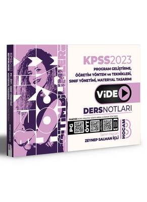 Benim Hocam Yayınları 2023 KPSS Eğitim Bilimleri Program Geliştirme Öğretim Yöntem ve Teknikleri Video Ders Notları - 1