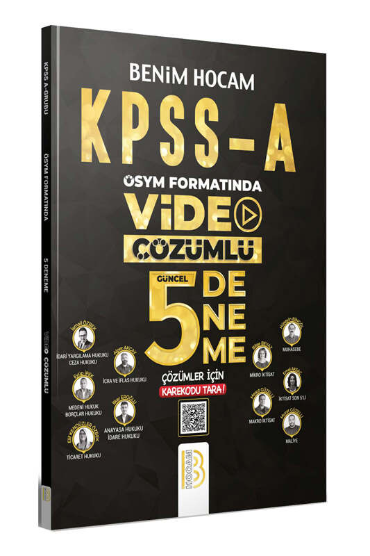 Benim Hocam Yayınları 2023 KPSS A Grubu ÖSYM Formatında Video Çözümlü 5 Deneme