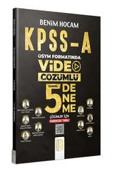 Benim Hocam Yayıncılık - Benim Hocam Yayınları 2023 KPSS A Grubu ÖSYM Formatında Video Çözümlü 5 Deneme