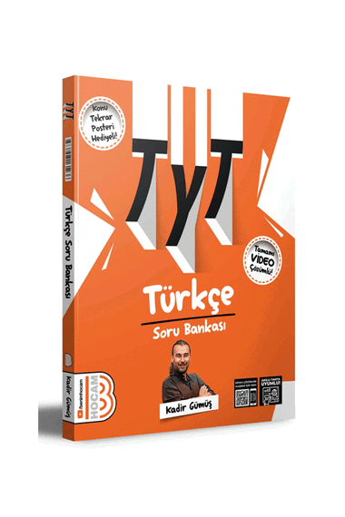 Benim Hocam Yayınları 2024 TYT Türkçe Tamamı Çözümlü Soru Bankası Konu Tekrar Posteri Hediyeli - 1