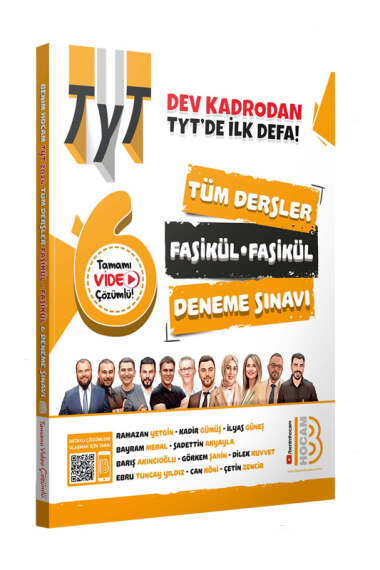 Benim Hocam Yayınları 2024 TYT Tüm Dersler Tamamı Video Çözümlü Fasikül Fasikül Deneme Sınavı - 1