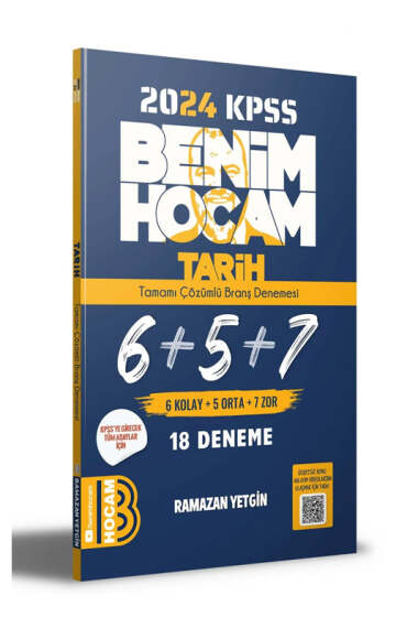 Benim Hocam Yayınları 2024 KPSS Tarih Tamamı Çözümlü 6+5+7 Deneme Sınavı - 1