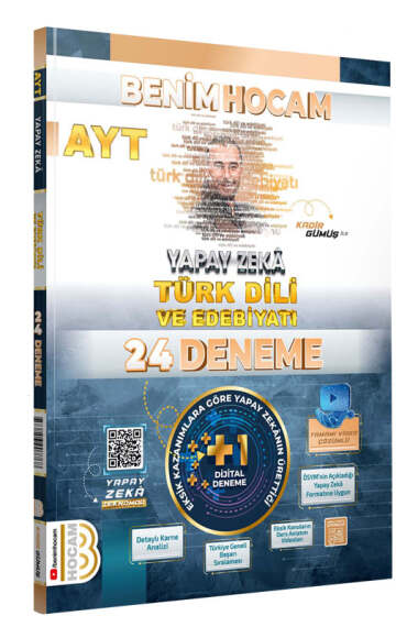 Benim Hocam Yayınları 2024 AYT Yapay Zekâ Türk Dili ve Edebiyatı 24 Deneme - 1