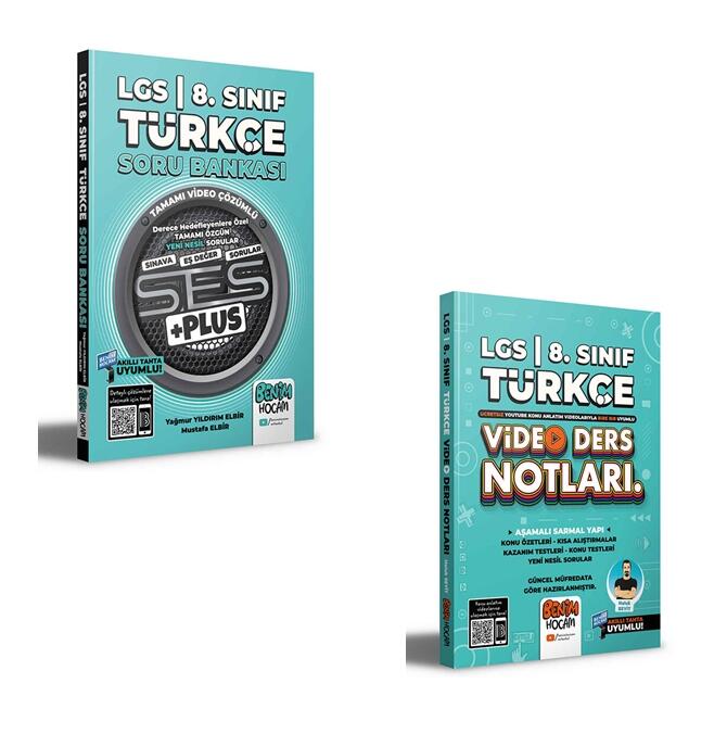 Benim Hocam Yayınları 2022 LGS 8.Sınıf Türkçe Soru Bankası ve Video Ders Notları Seti