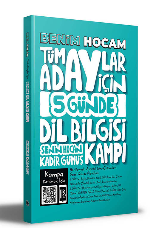Benim Hocam Yayınları 2023 Tüm Adaylar İçin 5 Günde Dil Bilgisi Kampı