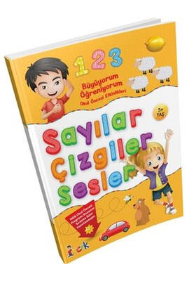 Bıcırık Yayınları Büyüyorum Öğreniyorum Okul Öncesi Etkinlikleri Sayılar Çizgiler Sesler - 1