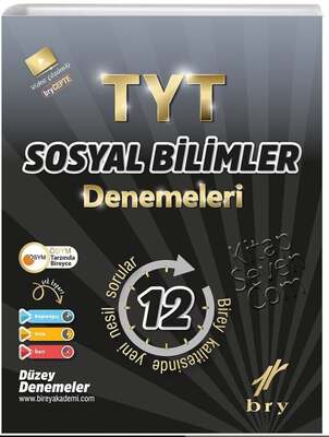 Birey Yayınları TYT Sosyal Bilimler 12 Li Denemeleri - 1