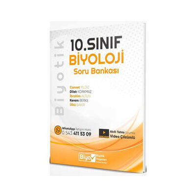 Biyotik Yayınları 10. Sınıf Biyoloji Soru Bankası - 1