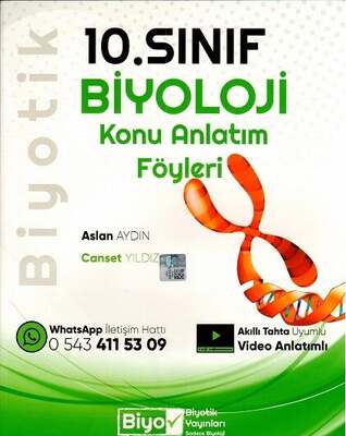 Biyotik Yayınları 10. Sınıf Biyoloji Konu Anlatım Föyleri - 1