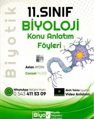 Biyotik Yayınları Yayınları 11. Sınıf Biyoloji Konu Anlatım Föyleri - 1