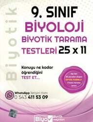 Biyotik Yayınları - Biyotik Yayınları 9. Sınıf Biyoloji 25 x 11 Biyotik Tarama Testleri
