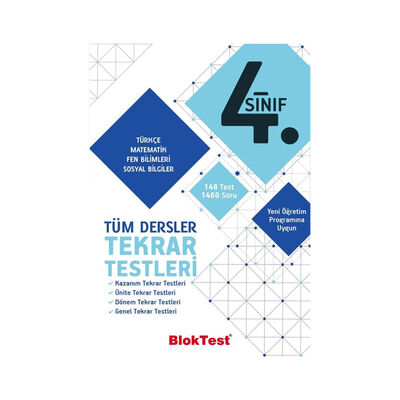 Bloktest Yayınları 4. Sınıf Tüm Dersler Tekrar Testleri - 1