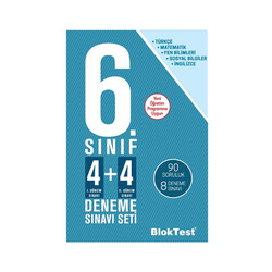 Bloktest Yayınları - BlokTest Yayınları 6.Sınıf 4+4 Deneme Sınavı Seti