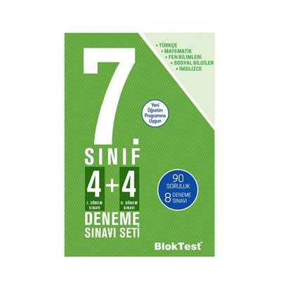BlokTest Yayınları 7.Sınıf 4+4 Deneme Sınavı Seti - 1