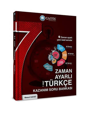 Çanta Yayınları 7.Sınıf Türkçe Zaman Ayarlı Kazanım Soru Bankası - 1