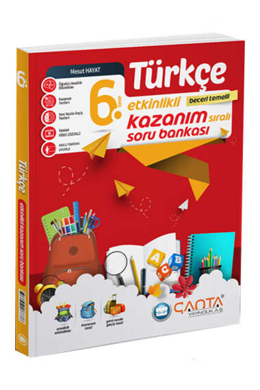 Çanta Yayınları 6.Sınıf Türkçe Etkinlikli Kazanım Soru Bankası - 1