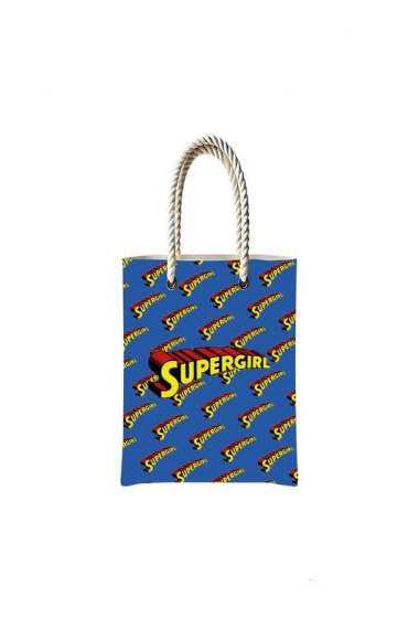 Çantasepette Supergirl Temalı Fermuarlı Günlük Kullanım Bez Çanta - 1