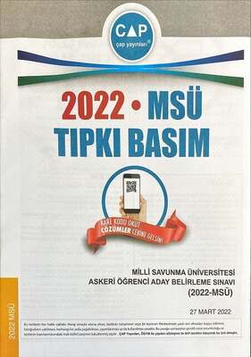 Çap Yayınları Üniversiteye Hazırlık 2022 MSÜ Tıpkı Basım - 1