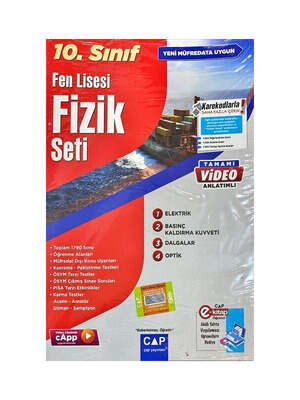 Çap Yayınları 10. Sınıf Fen Lisesi Fizik Seti - 1