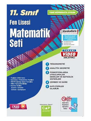 Çap Yayınları 11. Sınıf Matematik Fen Lisesi Seti - 1