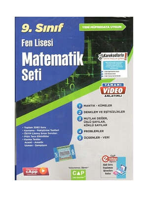 Çap Yayınları 9. Sınıf Fen Lisesi Matematik Seti - 1