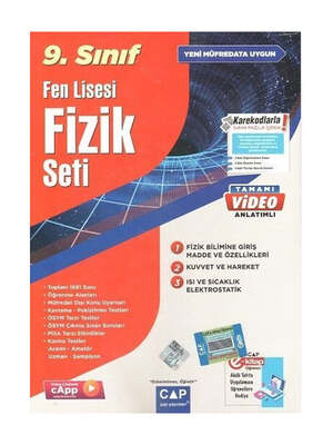 Çap Yayınları 9. Sınıf Fen Lisesi Fizik Seti - 1