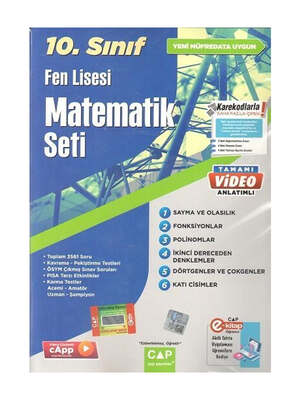 Çap Yayınları 10. Sınıf Fen Lisesi Matematik Seti - 1