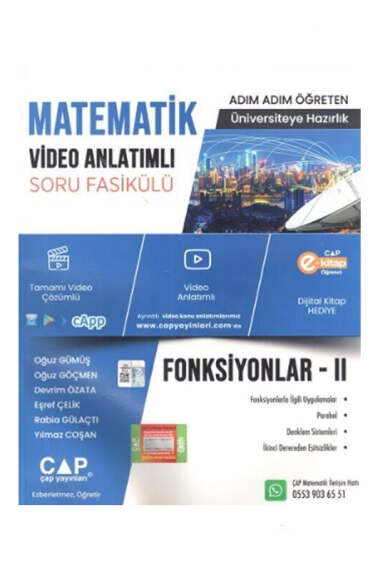 Çap Yayınları 2024 Üniversite Hazırlık Matematik Konu Anlatımlı Fonksiyonlar-II Soru Fasikülü - 1