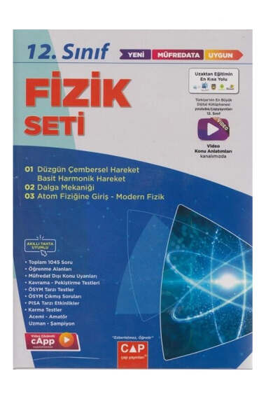 Çap Yayınları 2024 12.Sınıf Fizik Anadolu Lisesi Seti - 1