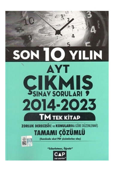 Çap Yayınları 2024 AYT (Türkçe-Matematik) Son 10 Yılın Çıkmış Sınav Soruları Tek Kitap (2014-2023) - 1
