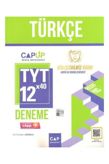Çap Yayınları 2024 TYT Türkçe 12x40 Up Deneme - 1