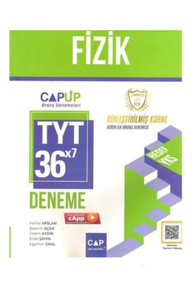 Çap Yayınları 2024 TYT Fizik 36x7 Up Deneme - 1
