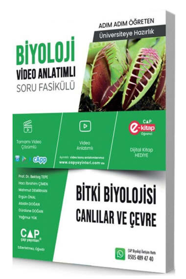 Çap Yayınları TYT-AYT Biyoloji Bitki Biyolojisi Canlılar ve Çevre Soru Fasikülü - 1