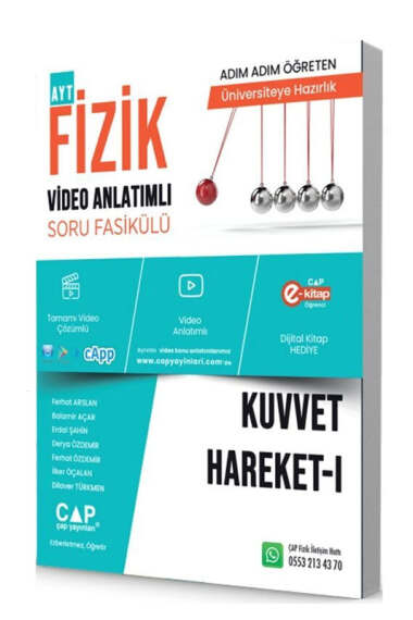 Çap Yayınları AYT Fizik Kuvvet Hareket 1 Konu Anlatımlı Soru Bankası - 1
