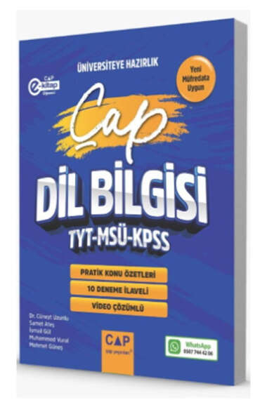 Çap Yayınları TYT MSÜ KPSS Dil Bilgisi Pratik Konu Özetleri Deneme İlaveli - 1