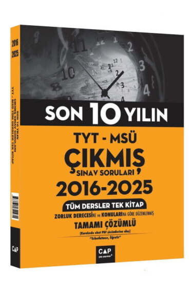 Çap Yayınları TYT MSÜ Son 10 Yılın Çıkmış Soruları 2016 2025 - 1
