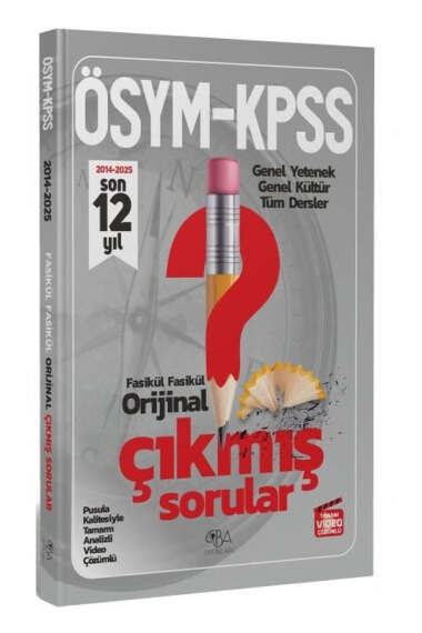 CBA Yayınları 2026 KPSS Genel Yetenek Genel Kültür Orijinal Son 12 Yıl Çıkmış Sorular Fasikül Çözümlü - 1