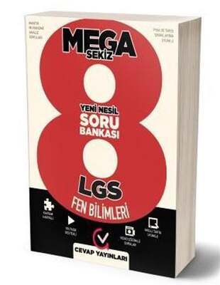 Cevap Yayınları 8. Sınıf LGS Fen Bilimleri MEGA Soru Bankası - 1