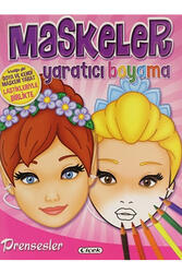 Prensesler Maskeler Yaratıcı Boyama Çiçek Yayınevi - Çiçek Yayınevi
