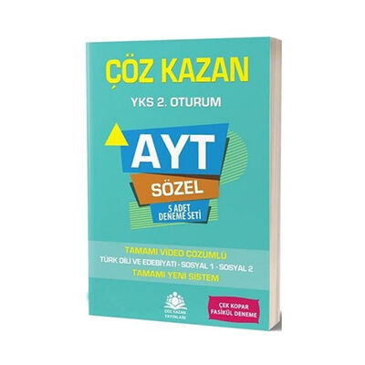 Çöz Kazan Yayınları AYT Sözel 5 Adet Deneme Seti - 1