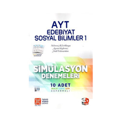 3D Yayınları - 3D Yayınları AYT Edebiyat Sosyal Bilimler 1 Simülasyon Denemeleri