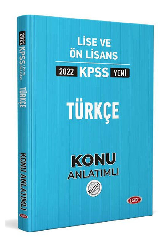 Data Yayınları 2022 KPSS Lise Ön Lisans Türkçe Konu Anlatımlı
