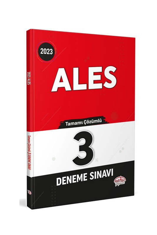 Editör Yayınevi 2023 ALES Tamamı Çözümlü 3 Deneme Sınavı