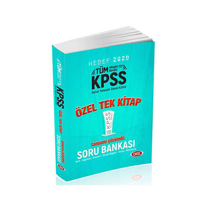 Data Yayınları 2020 KPSS Genel Yetenek Genel Kültür Tamamı Çözümlü Soru Bankası Özel Tek Kitap - 1
