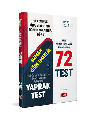 Data Yayınları Uzman Öğretmenlik Yaprak Test - 1